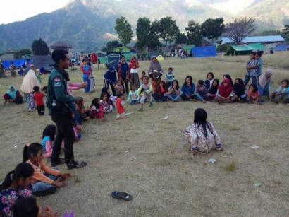 Lihat dari Dekat, "Trauma Healing" di Lokasi Gempa Lombok