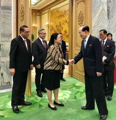 Chef de Mission Indonesia Dampingi Menko PMK Antarkan Undangan Resmi Asian Games ke Korea Utara