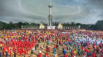 Tugu Religi Menjadi Saksi Sultra Dukung Indonesia Raih Rekor Dunia