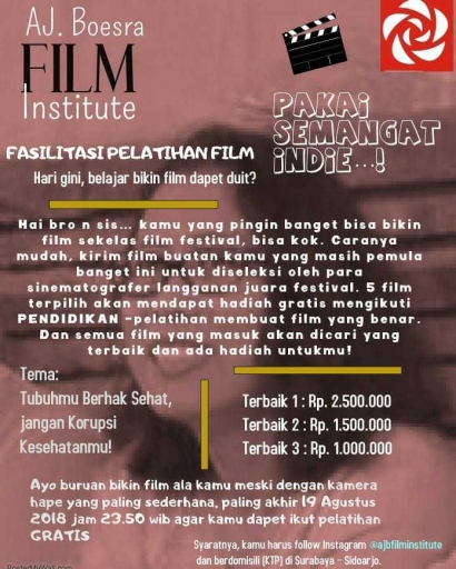 Festival Film Indie akan Digelar di Surabaya