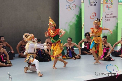 Sisi Lain "Tarian Sakral" di Torch Relay Asian Games 2018