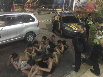 Polres Metro Jakarta Barat & Kodim 0503/JB Amankan 22 Pelaku Tawuran
