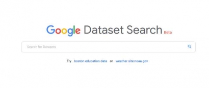 Dataset Search (Beta) dari Google