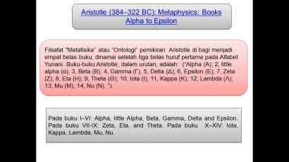 Filsafat Metafisika Aristotle Pada Buku Alfa ke Epsilon