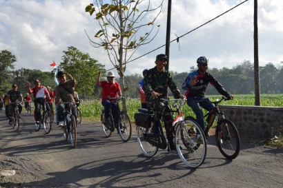 Semarakkan HUT Ke 73 TNI, Kodim 0806/Trenggalek Adakan Giat Ngonthel Bareng Komunitas Sepeda Unto Trenggalek