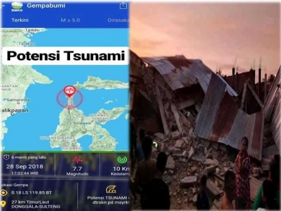 Dahsyatnya Gempa Bumi Disertai Tsunami di Sulawesi Tengah
