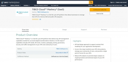 API Listing dari TIBCO Cloud Mashery Kini Tersedia di AWS Marketplace