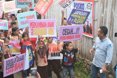 KPI Bantaeng-Pemdes Bonto Tiro Deklarasikan STOP Perkawinan Anak