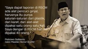 Fatal Pernyataan tentang  Selang Cuci Darah, Bukti Think-Tank Prabowo Lemah