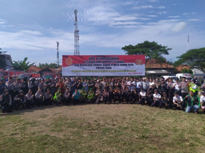 Forkominda Plus Kabupaten Slawi Hadiri Apel Bersama Kesiapan Pemilu 2019