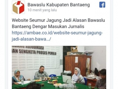 9 Awak Media Saksikan Launching Website Bawaslu Bantaeng