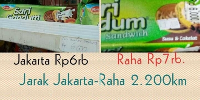 Di Jakarta Rp6.000, Di Raha Rp7.000