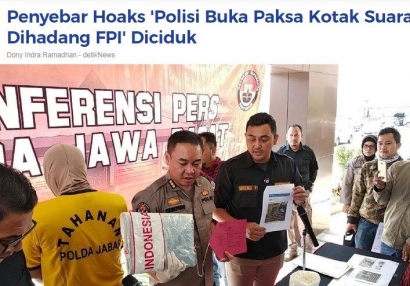 Pendukung Prabowo Sebarkan Hoaks dan Ditangkap