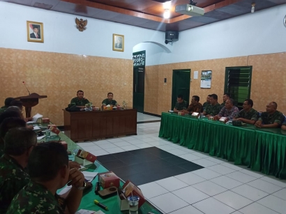 Tim Wasev Bakti TNI Sterad Kunjungi Kodim 0815 Mojokerto