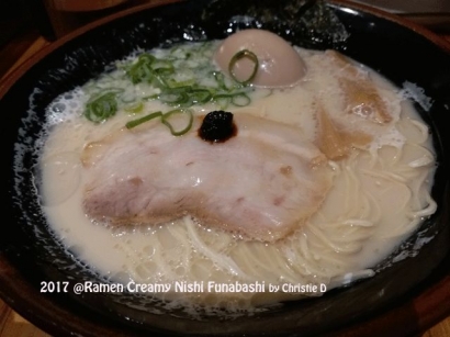 "Creamy Ramen", Ramen dengan Kuah Kaldu Susu dan Pasta Wijen di Nishi Funabashi