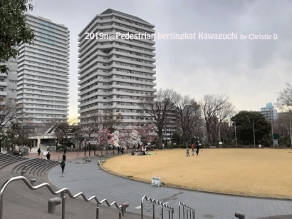 "Pedestrian Bertingkat" Kawaguchi untuk Hutan Sakura dan Ruang Terbuka Hijau