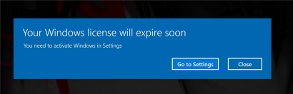 Solusi Windows License Expire Soon