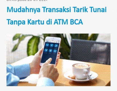 Transaksi Aman dan Lancar, Meski Tanpa Kartu ATM/Cardless