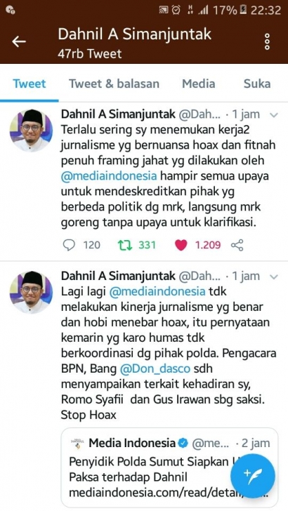 Dahnil Anzar Simanjuntak "Jewer" Media Indonesia