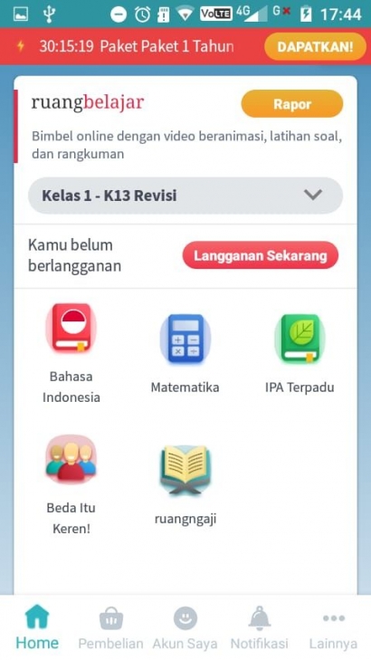 Review Aplikasi Ruangguru, Bank Soal