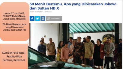 Meta Semiotika Perjumpaan Bapak Presiden dengan Raja Jawa Sultan HB X
