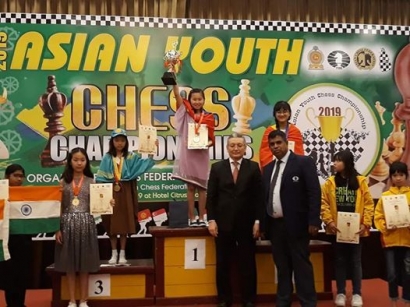 Gilbert Elroy Tarigan Juara Ketiga Asian Youth Rapid Chess Championships 2019 Under 16 Open