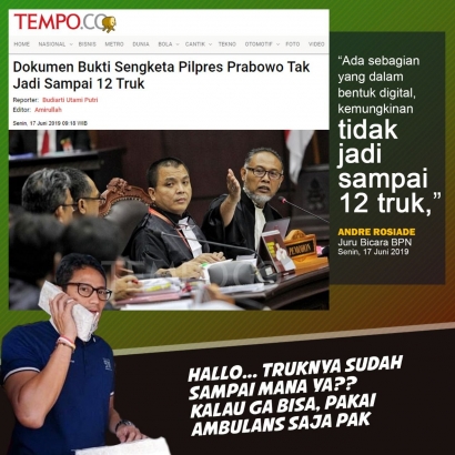 Tim Hukum BPN Prabowo-Sandi Mengada-ada Gugatannya ke MK