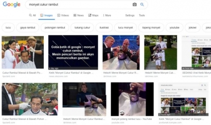 Tega, Google Sandingkan Jokowi dengan Monyet Cukur Rambut