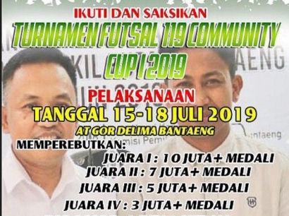 GOR Delima Bakal Diramaikan Turnamen Futsal 119 Community Cup I 2019