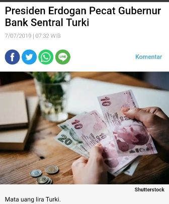 Gubernur Bank Sentral Dipecat Erdogan, Ekonomi Turki Terguncang