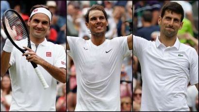 Federer Menantang Djokovic di Final Wimbledon 2019