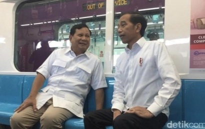 Arti Pertemuan Jokowi-Prabowo di MRT: Terkuburnya Istilah Cebong dan Kampret