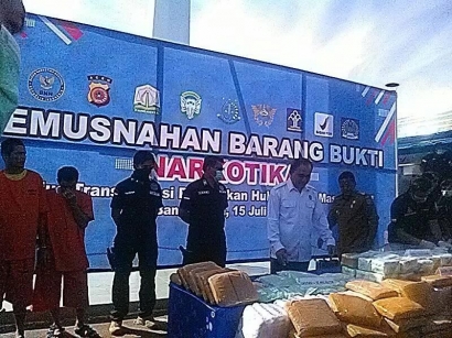 BNN Musnahkan 52 Kg Sabu dan Narkoba Lainnya di Blang Padang Banda Aceh