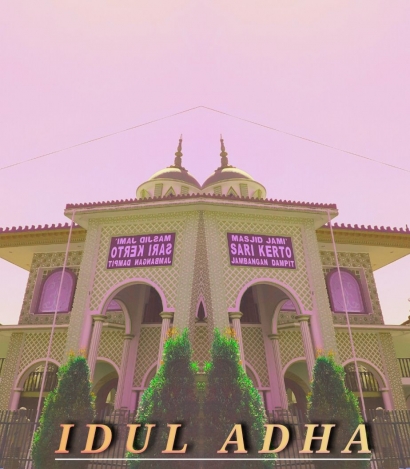Senandung Takbir Idul Adha Menggema Saling Bersahutan di Masjid Jami' Sarikerto Jambangan