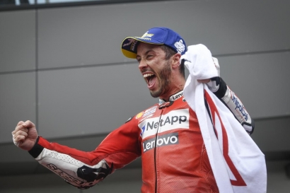 Andrea Dovizioso Kalahkan Marc Marquez dan Jadi Juara MotoGP Austria