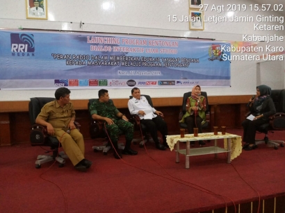 Dandim 0205/TK Ikut Launching Program Kentongan RRI di Kabupaten Karo