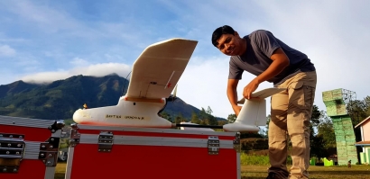 Mengintip Kubah Lava Merapi dengan Drone Rakitan Lokal