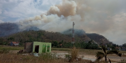 Kebakaran ke-2: September 2019 di Perbukitan Antara Desa Wates dan Tambah Sari Kabupaten Pringsewu Lampung