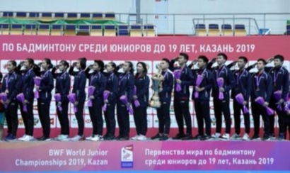 Indonesia Juara Dunia Bulu Tangkis Beregu Campuran Junior di Kazan