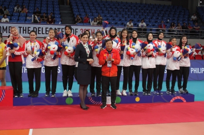 Mengingat Kembali Perjuangan Tim Voli Putri Indonesia Amankan Medali SEA Games 2019