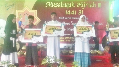 Santri SMP Ar-Rohmah Putri Juara III Tartil se-Jawa Timur
