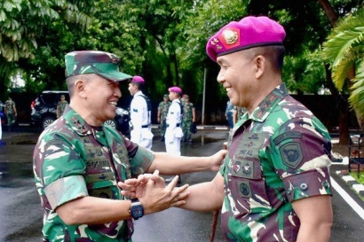 Dankormar Terima Kunjungan Kerja Dankoopsus TNI