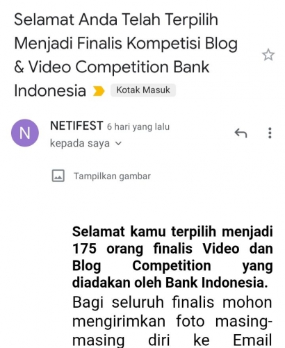 Rasanya Jadi Finalis Lomba Bank Indonesia