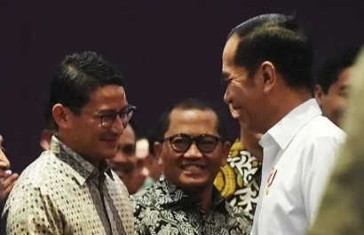 Disanjung Jokowi, Membuat Sandi Kikuk dengan Prabowo?