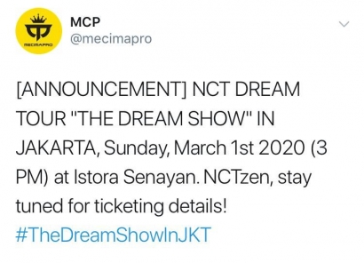 NCT Dream Akan Segera Gelar Konser "The Dream Show" di Jakarta