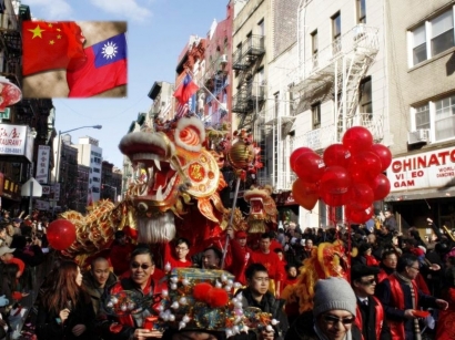 Beijing Vs Taipei: Perang Bendera Saat Imlek di Chinatown Amerika