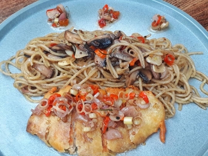 Spaghetti Sambal Matah Fabio Bikin Nagih