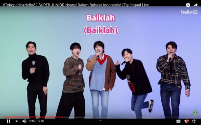 Gemas! Aksi Super Junior di #TokopediaxHello82 Menyanyi dalam Bahasa Indonesia