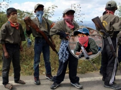 Bocah-bocah Meksiko Dipersenjatai untuk Menjaga Desa