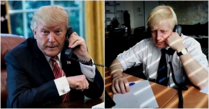 Trump Banting Telpon Usai Berkomunikasi dengan Johnson